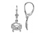 Rhodium Over 14k White Gold Textured Blue Crab Earrings