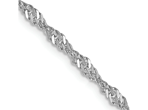 14K White Gold 2.0mm Singapore Chain Necklace