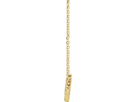 14K Yellow Gold Faith Script Necklace, 18 Inches.