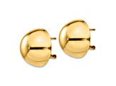 14k Yellow Gold 20mm Polished Half Ball Stud Earrings