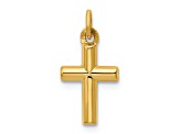 14k Yellow Gold Polished Cross Pendant