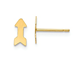 14k Yellow Gold Polished Arrow Stud Earrings