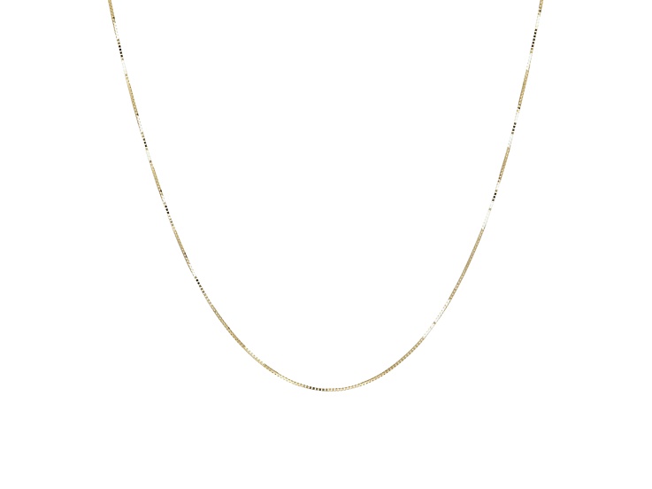 10K Yellow Gold Fine Box 18 Inch Chain Necklace