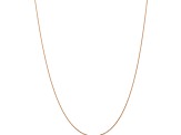 14k Rose Gold 0.5mm Solid Cable 16 Inch Chain