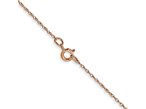 14k Rose Gold 0.5mm Solid Cable 16 Inch Chain