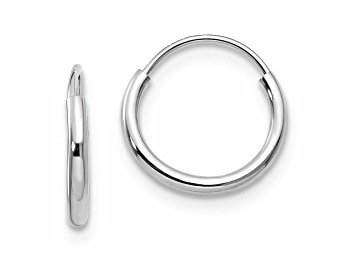 Picture of Rhodium Over 14K White Gold Endless Hoop Earrings