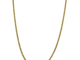 14k Yellow Gold 3.1mm Flat Cuban 16 Inch Chain