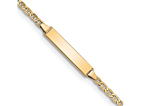 14k Yellow Gold Polished Mariner Link ID Bracelet