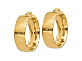 14k Yellow Gold 13/16" Polished Large Hoop Earrings