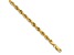 14k Yellow Gold 3.5mm Rope Link Bracelet, 8 Inches