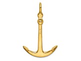 14k Yellow Gold Polished Anchor 2-Piece Moveable Pendant