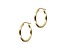 14K Yellow Gold Polished 3/4" Round Hoop Earrings