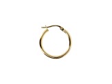 14K Yellow Gold Polished 3/4" Round Hoop Earrings