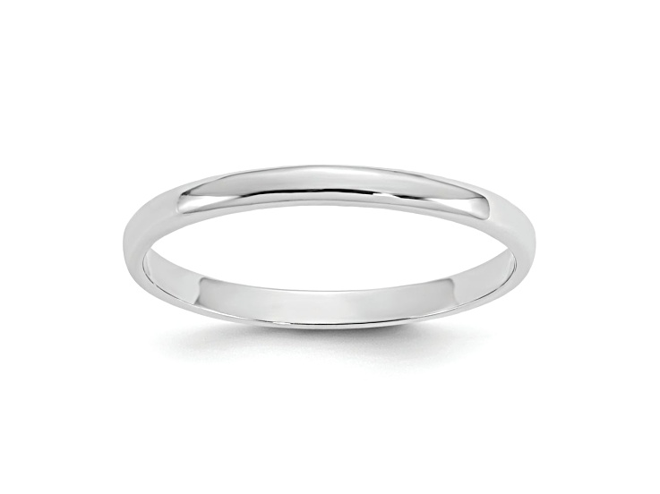 Rhodium Over 14K White Gold Polished Ring