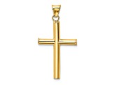 14k Yellow Gold Polished Cross Pendant