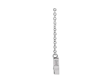 14K White Gold Mommy Script Necklace