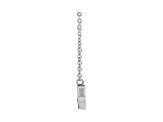 14K White Gold Mommy Script Necklace