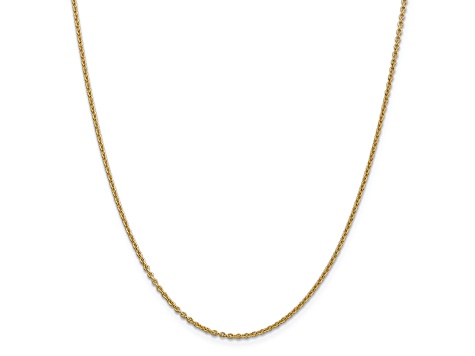 14K Yellow Gold 1.8mm Forzantine Cable Chain Necklace