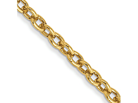 14K Yellow Gold 1.8mm Forzantine Cable Chain Necklace