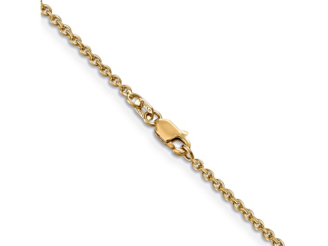 14K Yellow Gold 1.8mm Forzantine Cable Chain Necklace