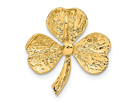 14k Yellow Gold Shamrock Chain Slide