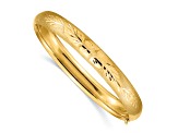 14K Yellow Gold 5/16 Florentine Hinged Bangle Bracelet