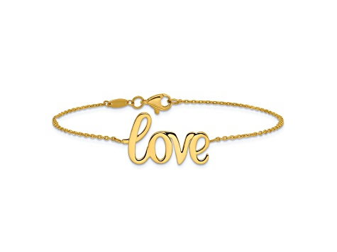 10k Yellow Gold Polished LOVE Bracelet