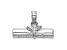 Rhodium Over 14K White Gold 3D Hollow Polished DIPLOMA Pendant