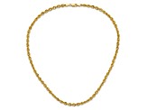 14K Yellow Gold Polished and Diamond-cut Fancy Link Necklace