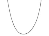 14K White Gold 1.65mm Diamond-cut Cable Chain Necklace