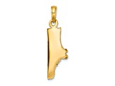 14k Yellow Gold Polished and Textured Track Shoe pendant