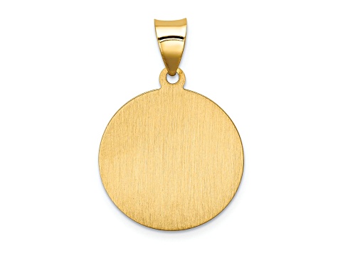 14k Yellow Gold Polished Satin Our Lady of Perpetual Help Medal Pendant ...