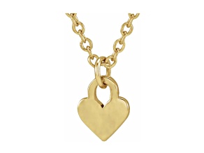 14K Yellow Gold Heart Family Necklace