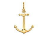 14k Yellow Gold Small Anchor with Shackle Bail Pendant