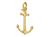 14k Yellow Gold Small Anchor with Shackle Bail Pendant