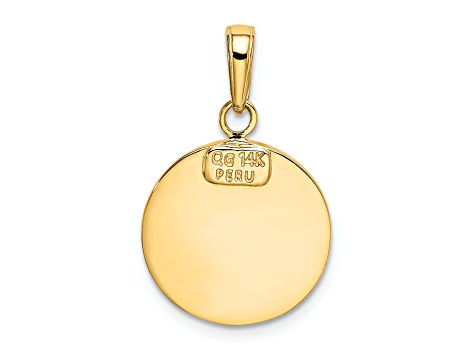 14K Yellow Gold Saint Michael Medal Pendant