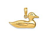 14k Yellow Gold Mallard Charm