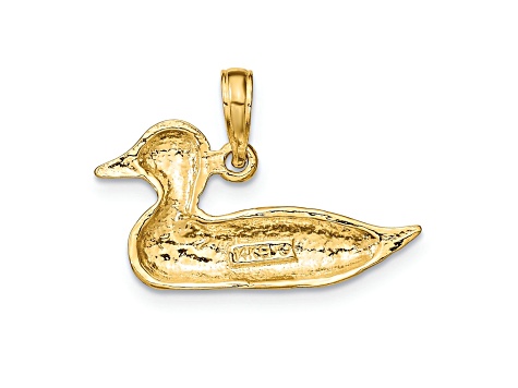 14k Yellow Gold Mallard Charm