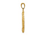 14k Yellow Gold Polished and Textured Our Lady of Guadalupe Oval Disc ...