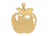 14k Yellow Gold Red Enamel NEW YORK Apple with NY Skyline Charm