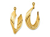 10k Yellow Gold Polished C-Hoop Earring Jackets