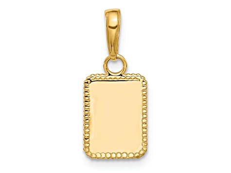 14k Yellow Gold and Rhodium Over 14k Yellow Gold Sun in Frame Pendant
