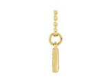 14K Yellow Gold Diamond A Initial Pendant With Chain
