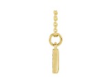 14K Yellow Gold Diamond A Initial Pendant With Chain