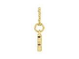 14K Yellow Gold Diamond B Initial Pendant With Chain