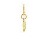 14K Yellow Gold Diamond Q Initial Pendant With Chain