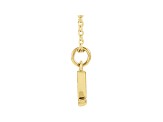 14K Yellow Gold Diamond Z Initial Pendant With Chain