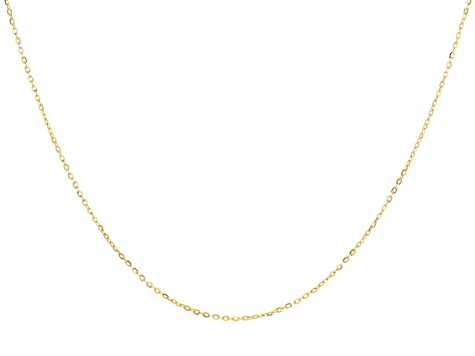 10K Yellow Gold 1mm Oval Link 18 Inch Chain