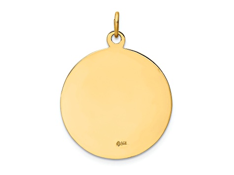 14k Yellow Gold Satin Saint Francis Medal Pendant