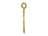 14k Yellow Gold Satin Our Lady of Mount Carmel Medal Charm - 1563LA | JTV